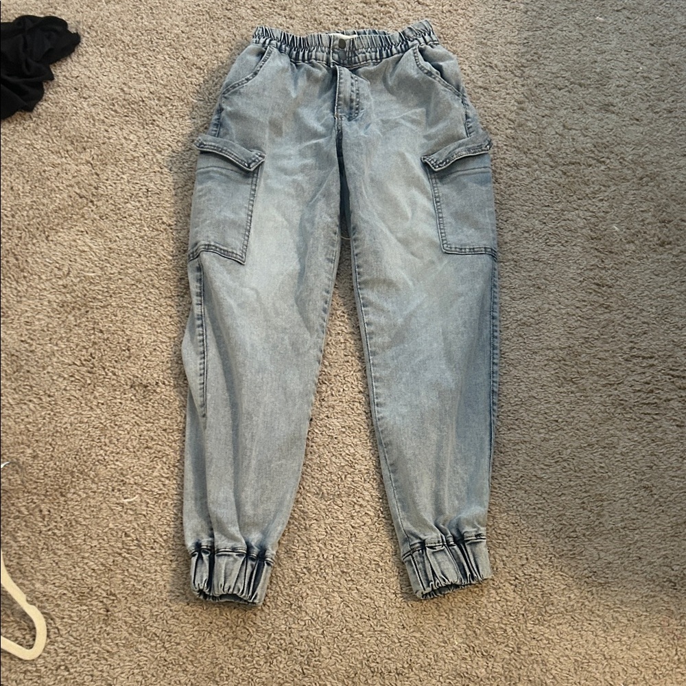 Madden Girl- women’s small 
Stylish Light Blue Cargo Joggers
